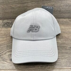New Balance Baseball Cap Gray Adjustable Strap Logo Embroidered Unisex